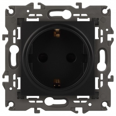 Розетка с заземлением и со шторкой, без рамки Эра Эра Elegance 14-2102-05 ER_B0034276