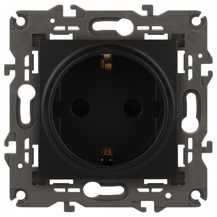 Фото Розетка с заземлением и со шторкой, без рамки Эра Эра Elegance 14-2102-05 ER_B0034276 - интернет-магазин МегаТерем в Москве