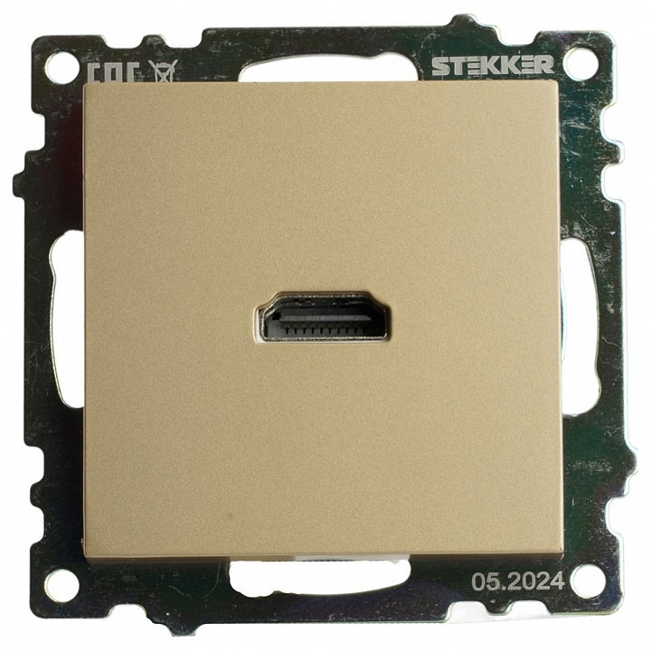 Фото Розетка HDMI без рамки Stekker Катрин 50060 FE_50060 - интернет-магазин МегаТерем в Москве