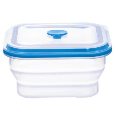 Контейнер для переноски и хранения силиконовый квадратный складной silikobox, 400 мл, синий (74697)