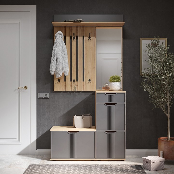 Фото Набор для прихожей Эмилия KOM_Emiliya_system_3 - интернет-магазин МегаТерем в Москве