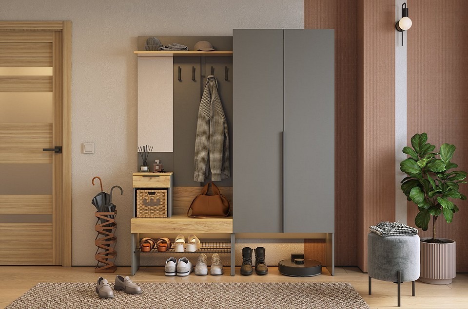 Фото Стенка для прихожей Баско К1 MBS_PK01Basko-3319 - интернет-магазин МегаТерем в Москве