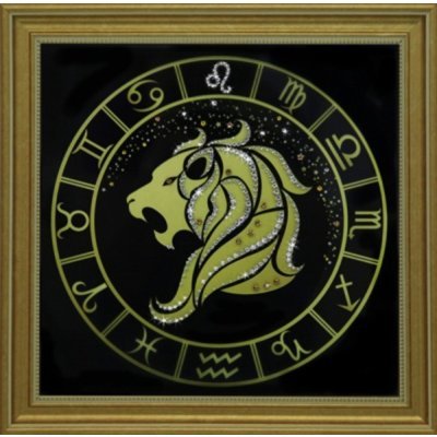 Картина Лев золото с криста...