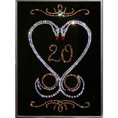 Картина Лебединая нежность с кристаллами Swarovski (1195)