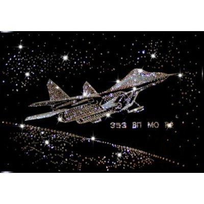 Картина Истребитель СУ-27 с кристаллами Swarovski (1169)