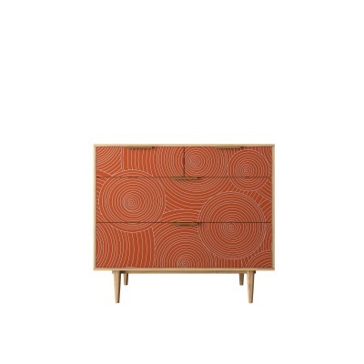 Комод с четыремя ящиками Line R22/red-ET