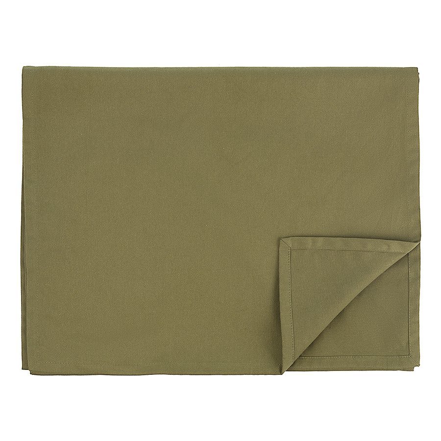 Фото Дорожка на стол из хлопка оливкового цвета из коллекции essential, 45х150 см (73520) - интернет-магазин МегаТерем в Москве