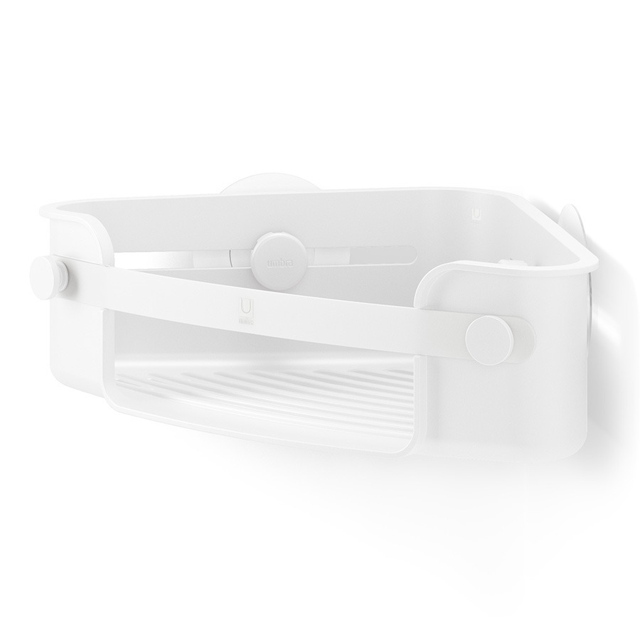 Фото Органайзер для душа угловой flex adhesive, белый (77093) - интернет-магазин МегаТерем в Москве