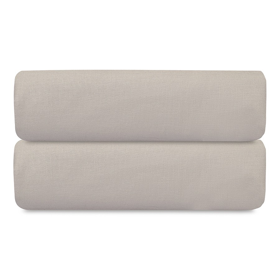 Фото Простыня на резинке изо льна и хлопка серо-бежевого цвета из коллекции essential, 160х200х30 см (77181) - интернет-магазин МегаТерем в Москве