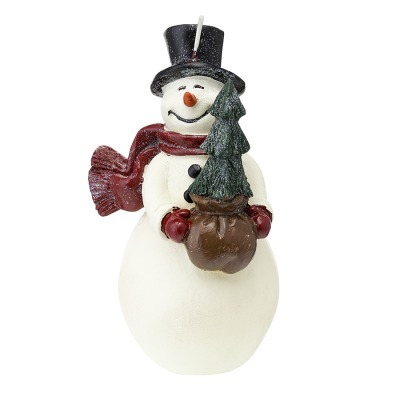 Свеча декоративная festive snowman из коллекции new year essential, 15 см (78353)