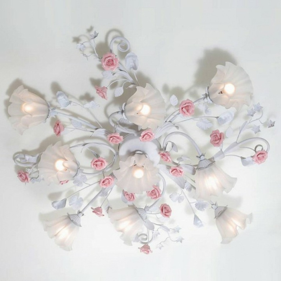 Фото Потолочная люстра Lucia Tucci Fiori di Rose Fiori di rose 109.8.1 LT_Fiori_di_rose_109.8.1 - интернет-магазин МегаТерем в Москве