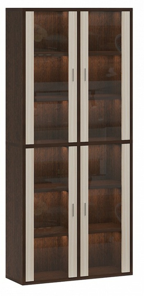 Фото Шкаф-витрина Домино СУ(ш2в2)+4ФС MER_SUsh2v2-4FS-VK-venge-karamel - интернет-магазин МегаТерем в Москве