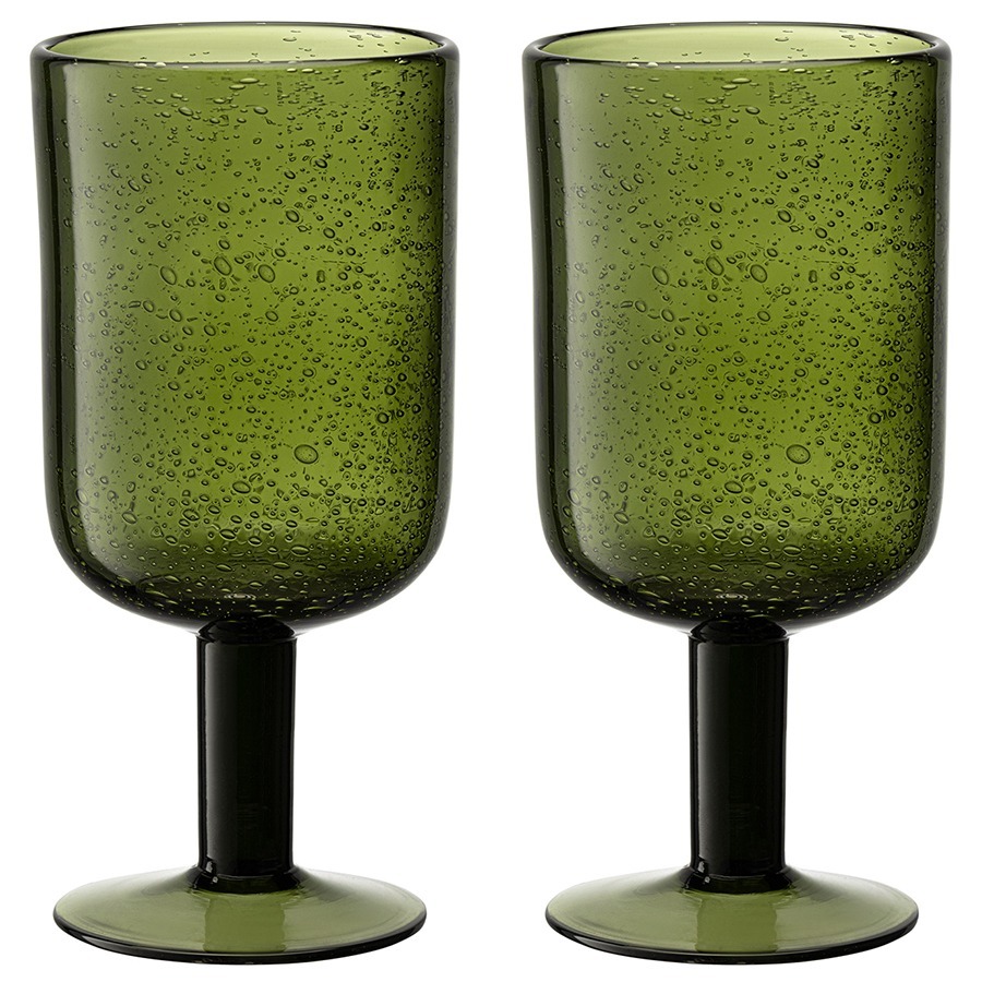 Фото Набор бокалов для вина flowi, 410 мл, темно-зеленые, 2 шт. (77882) - интернет-магазин МегаТерем в Москве