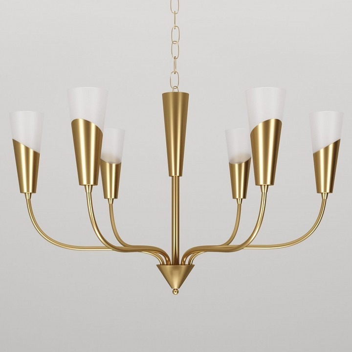 Фото Подвесная люстра Eurosvet Rhyton 60167/6 латунь EV_a068279 - интернет-магазин МегаТерем в Москве