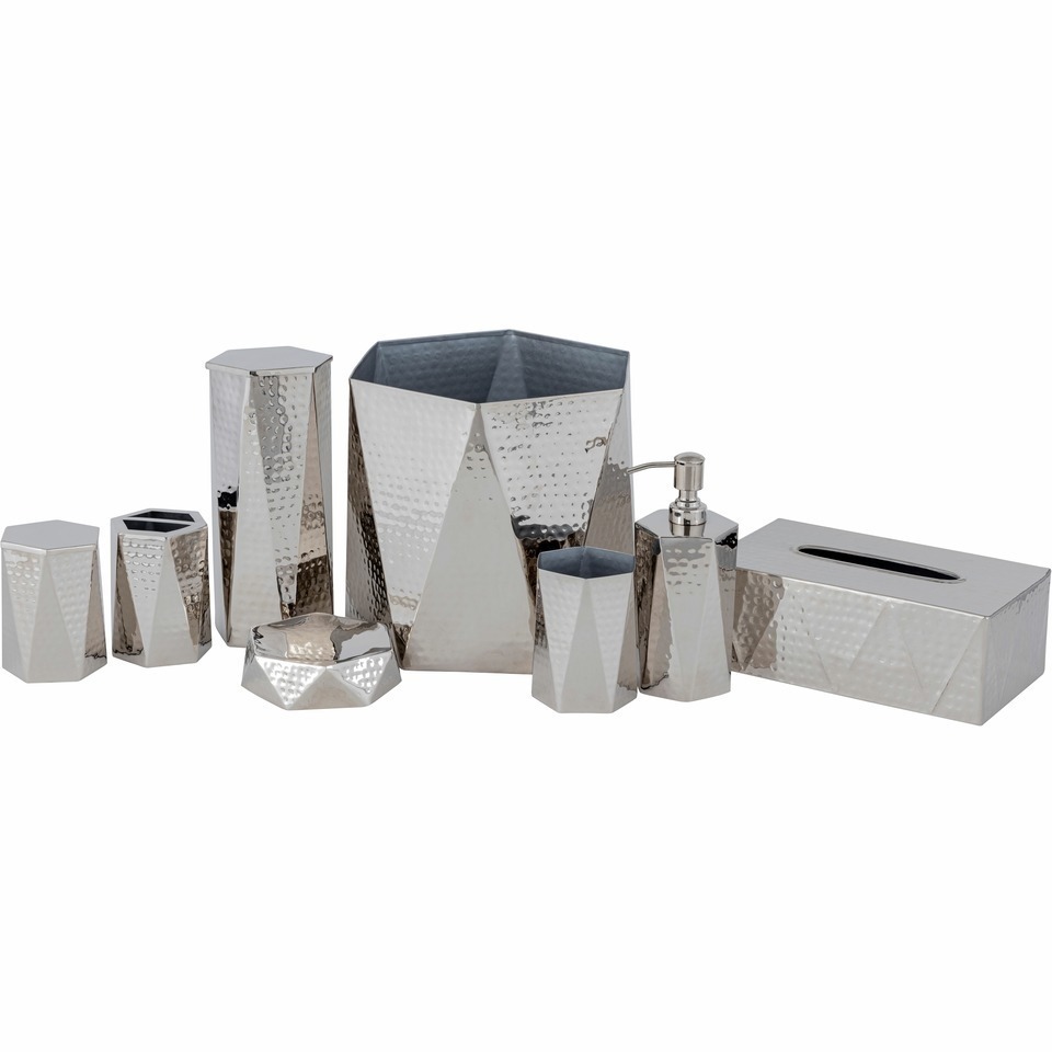 Фото Набор для ванной комнаты Благодать Екатерины серебристый VY030 - интернет-магазин МегаТерем в Москве