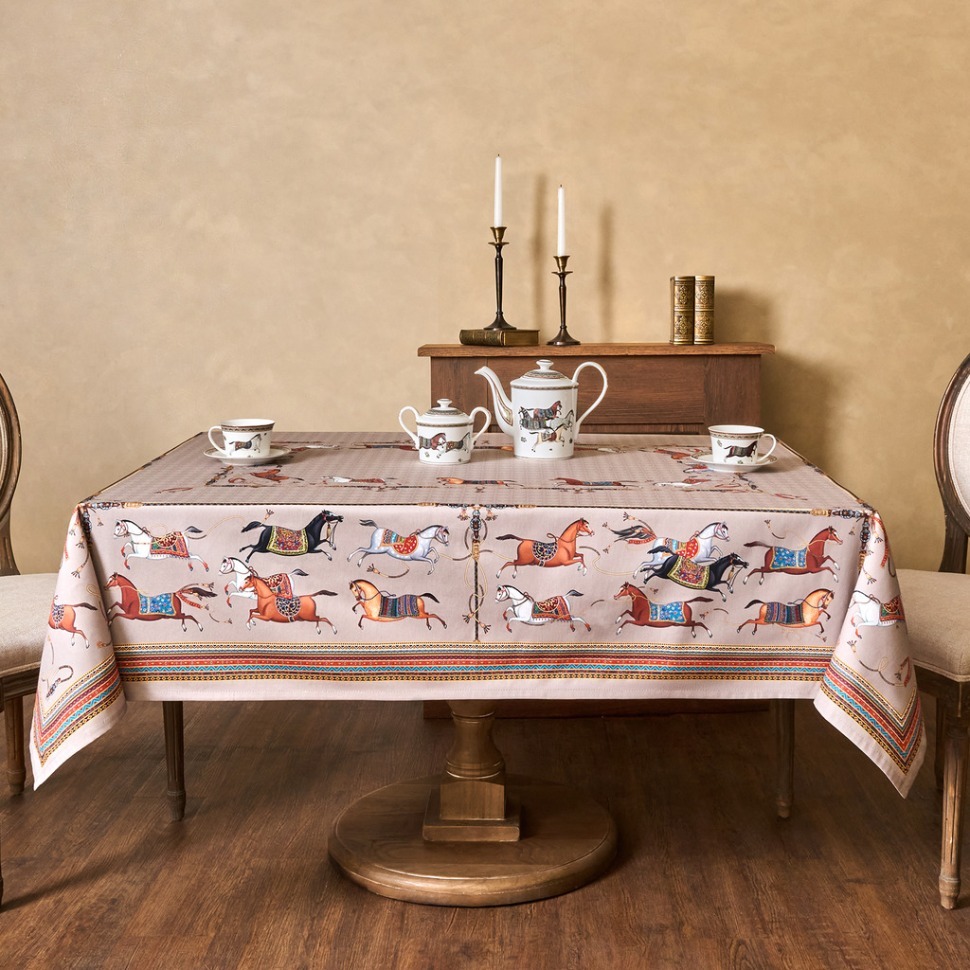 Фото Скатерть passage 140х180см ,капучино, 100% хлопок с пропиткой,твил Lefard (850-760-2) - интернет-магазин МегаТерем в Москве