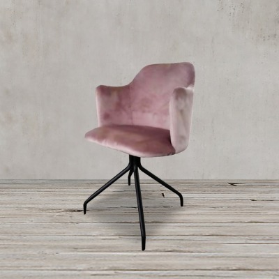 Полукресло Y-206/VELU-86A, металл, текстиль, ROOMERS FURNITURE