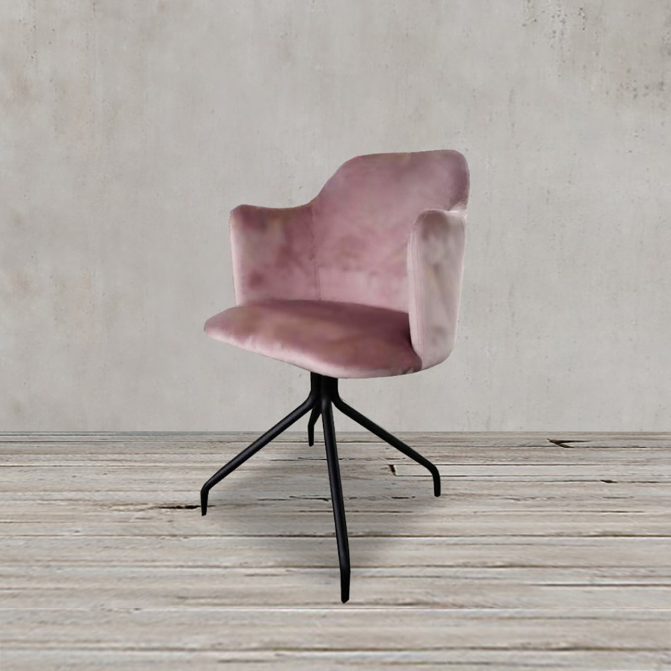 Фото Полукресло Y-206/VELU-86A, металл, текстиль, ROOMERS FURNITURE - интернет-магазин МегаТерем в Москве