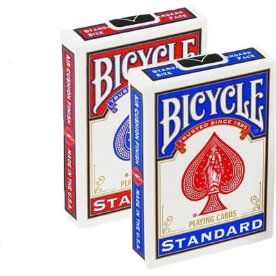Карты "Bicycle Blank Back Standard Face red/blue" (33579)