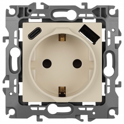 Розетка с заземлением и со ...