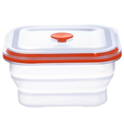 Контейнер для переноски и хранения силиконовый квадратный складной silikobox, 600 мл, красный (74698)