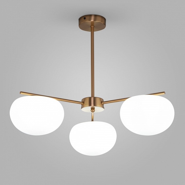 Фото Люстра на штанге Eurosvet Like 30190/3 латунь EV_a065711 - интернет-магазин МегаТерем в Москве