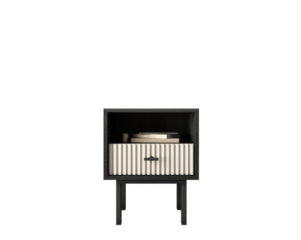 Фото Тумбочка с нижним ящиком Emerson арт EM17/milky/L-ET - интернет-магазин МегаТерем в Москве