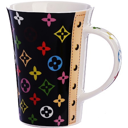 Фото Кружка 450 мл Модный узор LV Black LORAINE (9-4334-1) - интернет-магазин МегаТерем в Москве