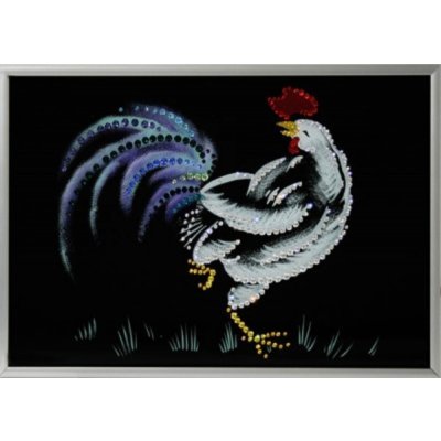 Картина Веселый петушок с кристаллами Swarovski (1873)