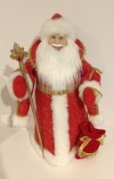 Дед мороз в красной шубе и белой шапке 60 см (84674) 