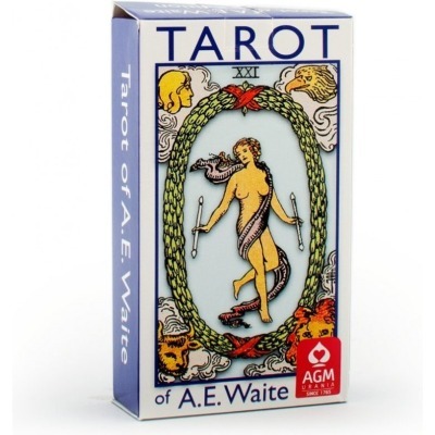Карты Таро "A.E.Waite Tarot Blue Edition - Pocket - Spanish" AGM Urania / Голубое Издание Колода А.Э (31439)