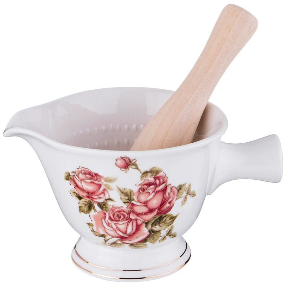 Фото Ступка с пестиком lefard корейская роза 16*11*9 см (54-342)  - интернет-магазин МегаТерем в Москве