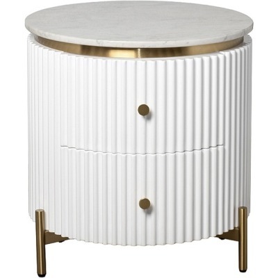 Тумбочка 2 ящика с мраморно...