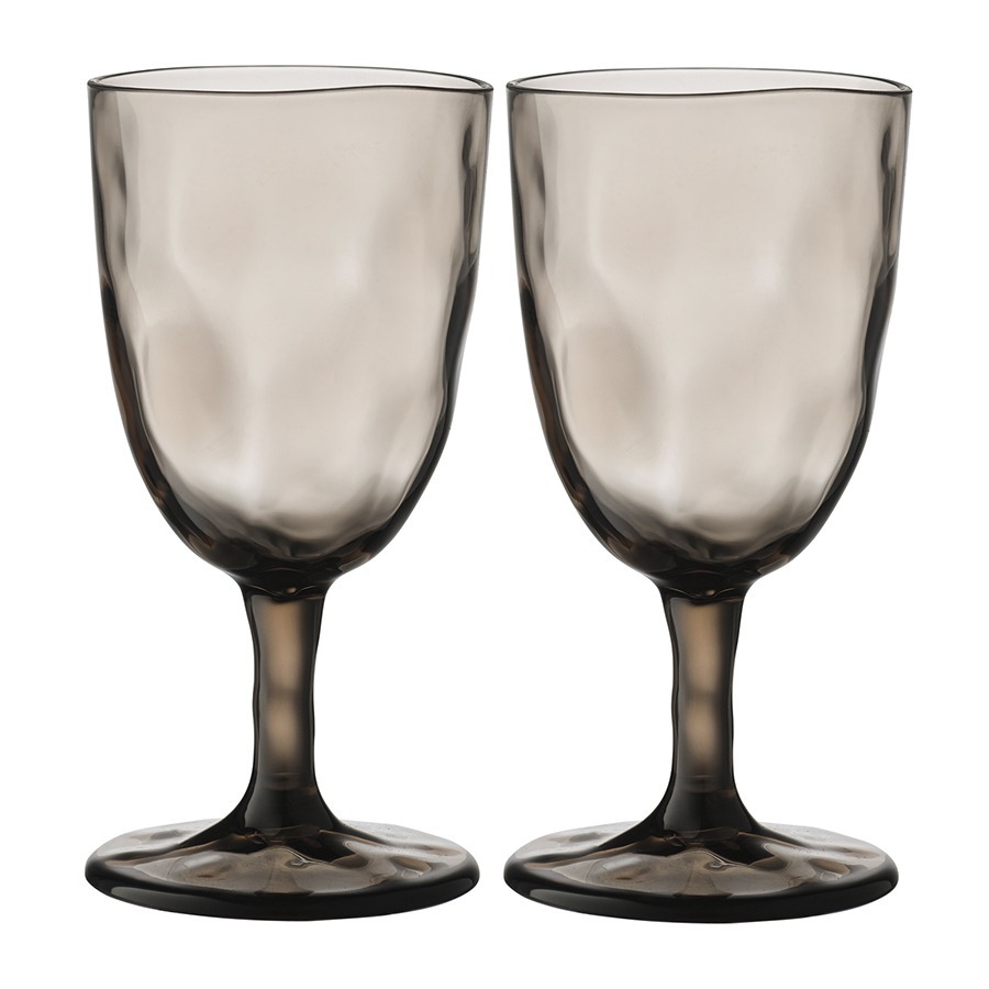 Фото Набор бокалов из акрила hollow для вина, 430 мл, серо-коричневый, 4 шт. (77572) - интернет-магазин МегаТерем в Москве