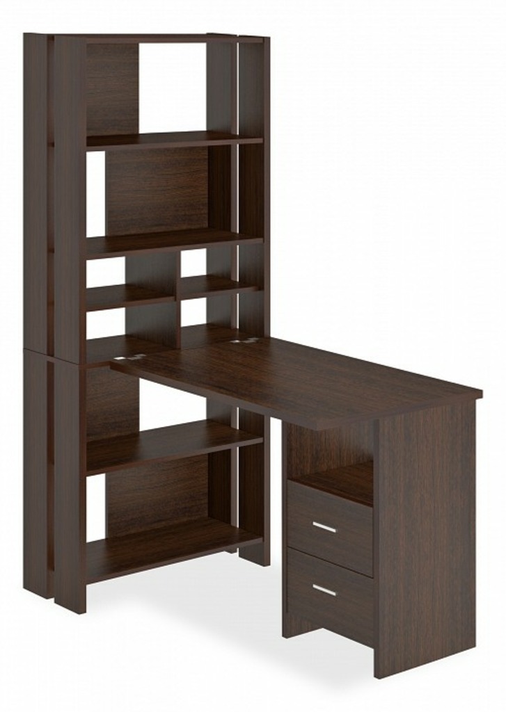 Фото Стол компьютерный Домино Лайт СТЛ-ОВХ+С100Прям MER_STL-OVH-S100Pryam_V - интернет-магазин МегаТерем в Москве