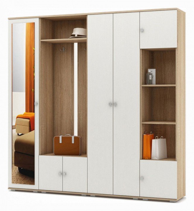 Фото Стенка для прихожей Тунис-5 MAS_PRT-5-DSB - интернет-магазин МегаТерем в Москве