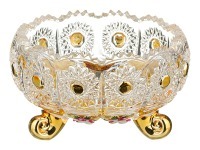 Конфетница "lefard gold glass" диаметр=11 см. высота=7 см. (195-100) 