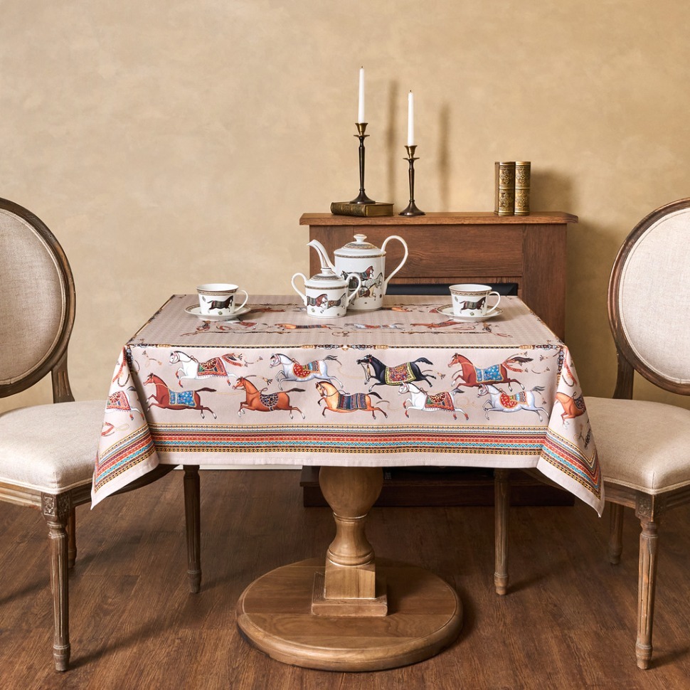 Фото Скатерть passage 110х140см ,капучино,100% хлопок с пропиткой,твил Lefard (850-760-20) - интернет-магазин МегаТерем в Москве