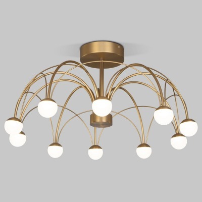 Люстра на штанге Eurosvet Ragno 90031/10 LED золото EV_a069303