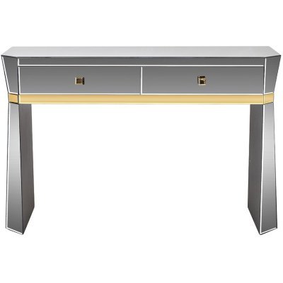 Консоль 2 ящика с золотисто...