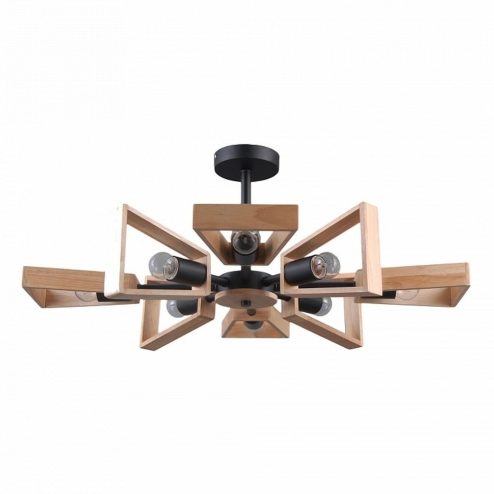 Фото Потолочная люстра Eurosvet Klark 70056/8 черный EV_81892 - интернет-магазин МегаТерем в Москве