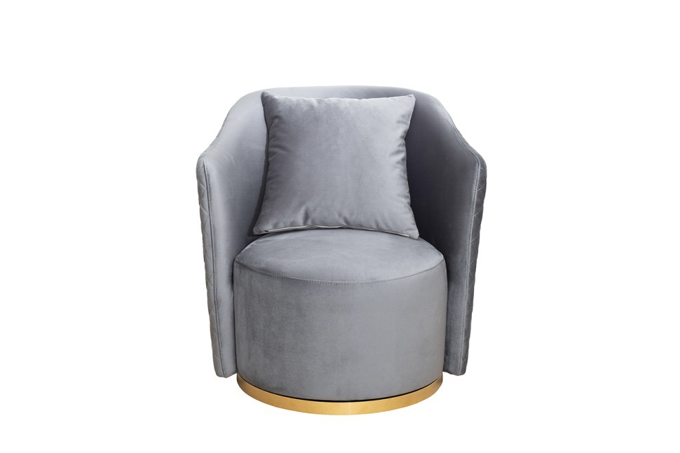 Фото Кресло Verona вращающееся, велюр ,бирюзовый Colt1004-BIRUZ/золото 70*77*80см (TT-00014647) - интернет-магазин МегаТерем в Москве