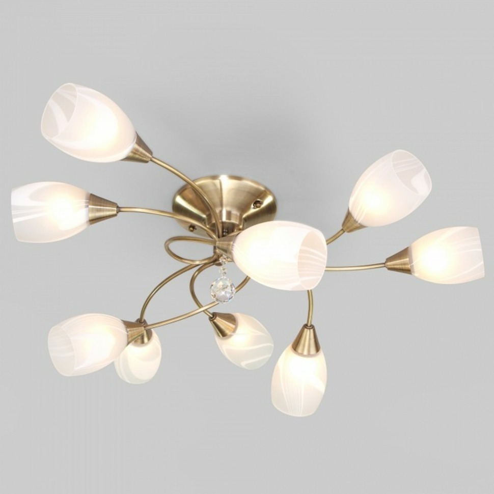 Фото Потолочная люстра Eurosvet Virginia 2275/9 античная бронза EV_55496 - интернет-магазин МегаТерем в Москве