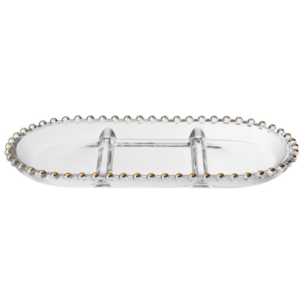 Фото Блюдо сервировочное golden charm, 3 секции, 30*15 см Lefard (345-500) - интернет-магазин МегаТерем в Москве