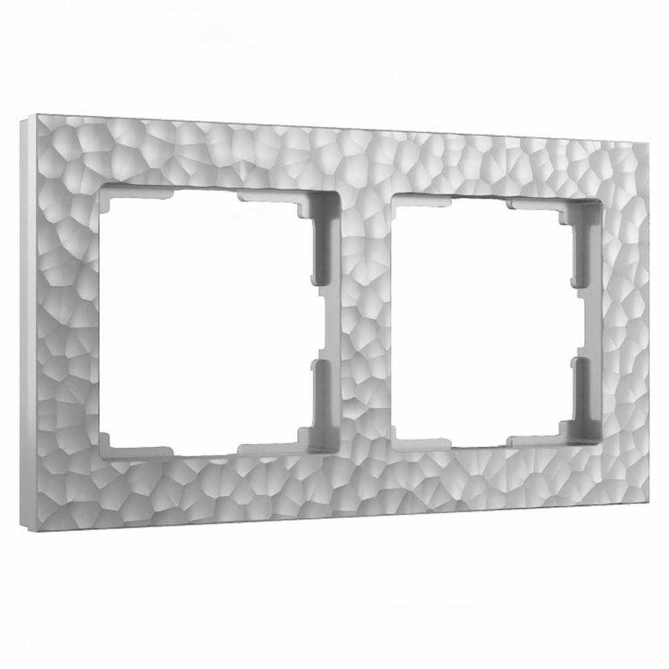 Фото Рамка на 2 поста Werkel Hammer серебряный W0022406 WRK_a052516 - интернет-магазин МегаТерем в Москве