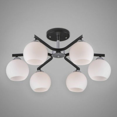 Люстра на штанге Eurosvet Blasco 30145/6 хром/венге EV_a043871