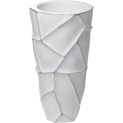 Кашпо d26*48см белое с сере...