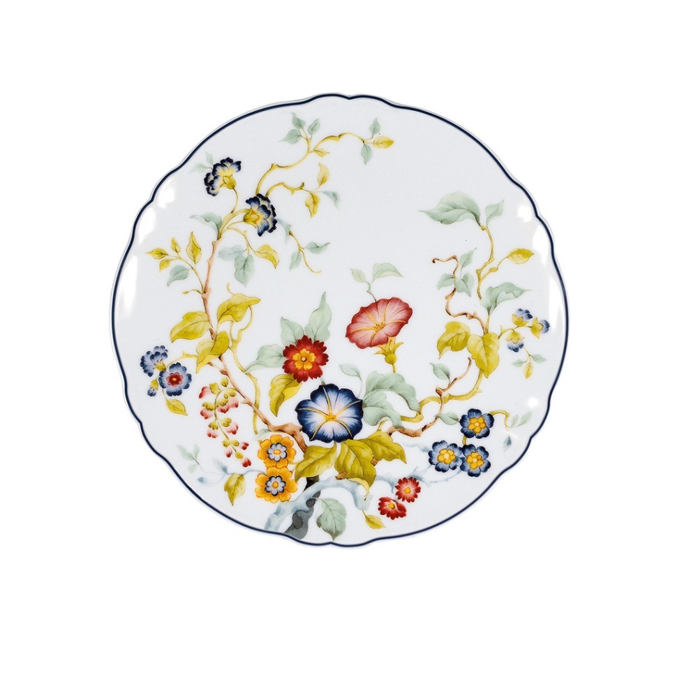 Фото Тарелка LFLO032BL005320, 32 см, фарфор, white, blue, LE COQ - интернет-магазин МегаТерем в Москве