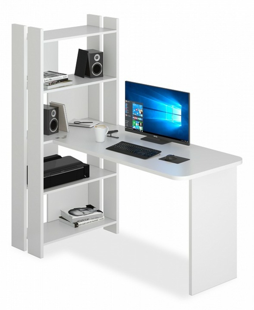 Фото Стол компьютерный Домино Lite СТЛ-ОВ+С120Р MER_STL-OV-S120RPryam_bez_tumby_BE - интернет-магазин МегаТерем в Москве