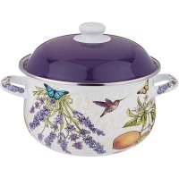 Кастрюля agness эмалированная с эмал.крышкой серия "прованс лимоны" 3.6 л, 22*13 см (934-548) 